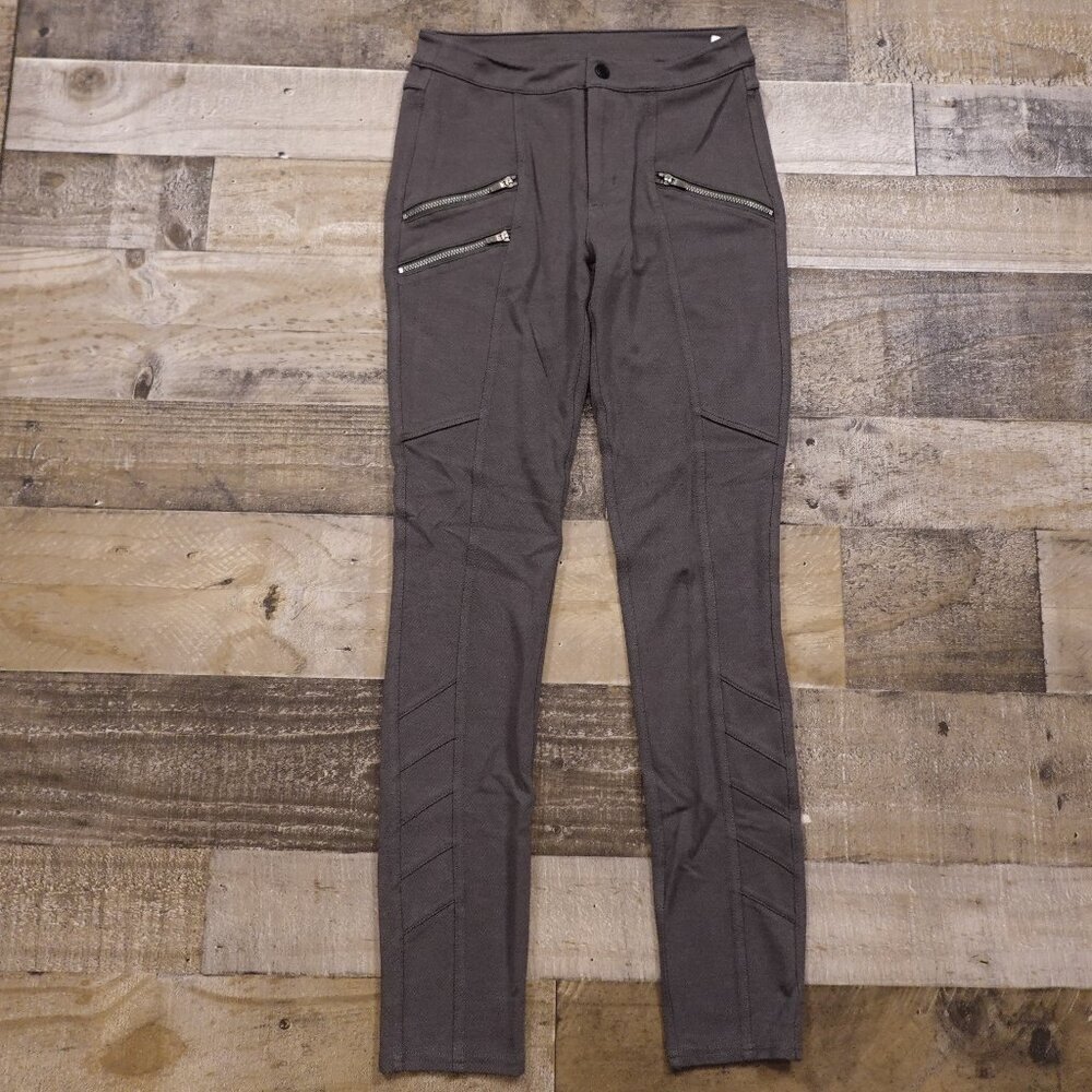 Athleta ponte twill moto leggings women's 0 gray